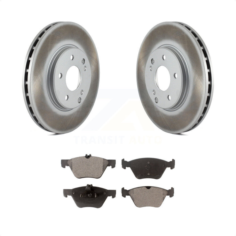 Front Coated Disc Brake Rotors And Semi-Metallic Pads Kit For Mercedes-Benz E320 Chrysler Crossfire CLK320 CLK430 E430 SLK320 E300 KGF-100215 by Transit Auto