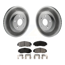 Front Coated Disc Brake Rotors And Semi-Metallic Pads Kit For Honda Accord Acura TL TSX CL KGF-100220