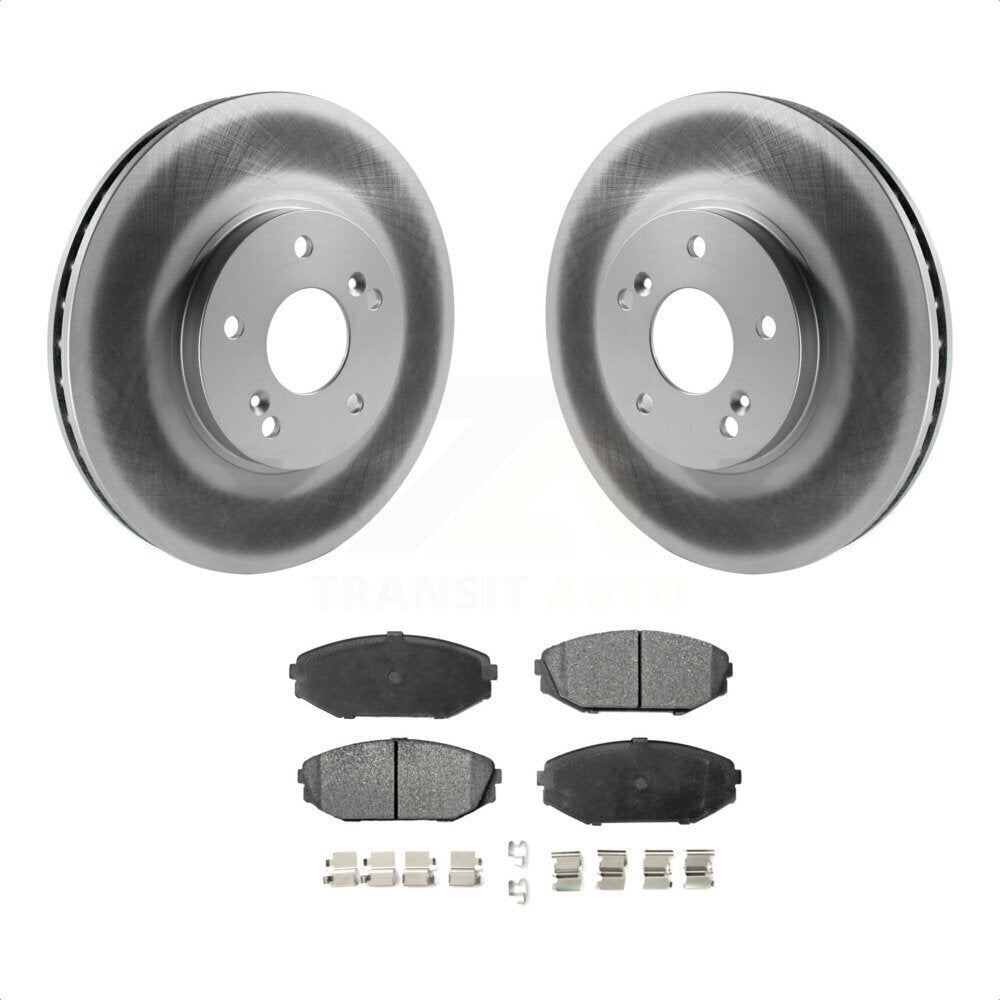 Front Coated Disc Brake Rotors And Semi-Metallic Pads Kit For Honda Odyssey Acura MDX KGF-100221 by Transit Auto