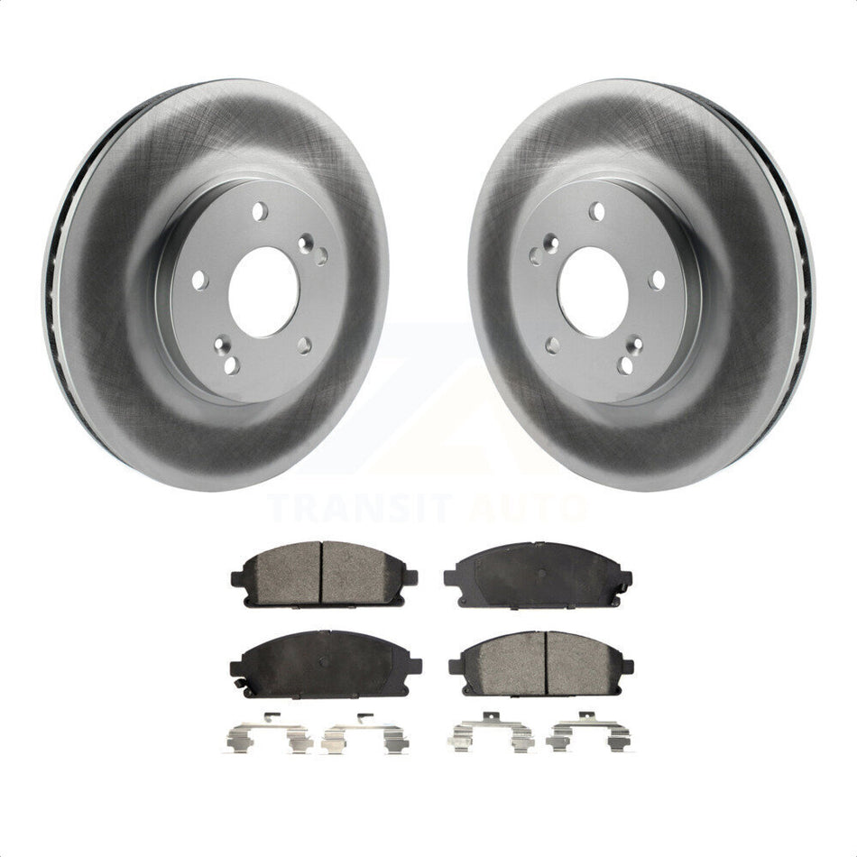 Front Coated Disc Brake Rotors And Semi-Metallic Pads Kit For 2003-2006 Acura MDX KGF-100222 by Transit Auto