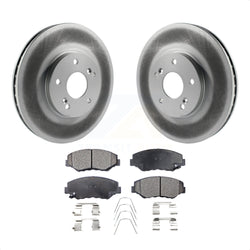 Front Coated Disc Brake Rotors And Semi-Metallic Pads Kit For Honda Pilot Accord KGF-100223