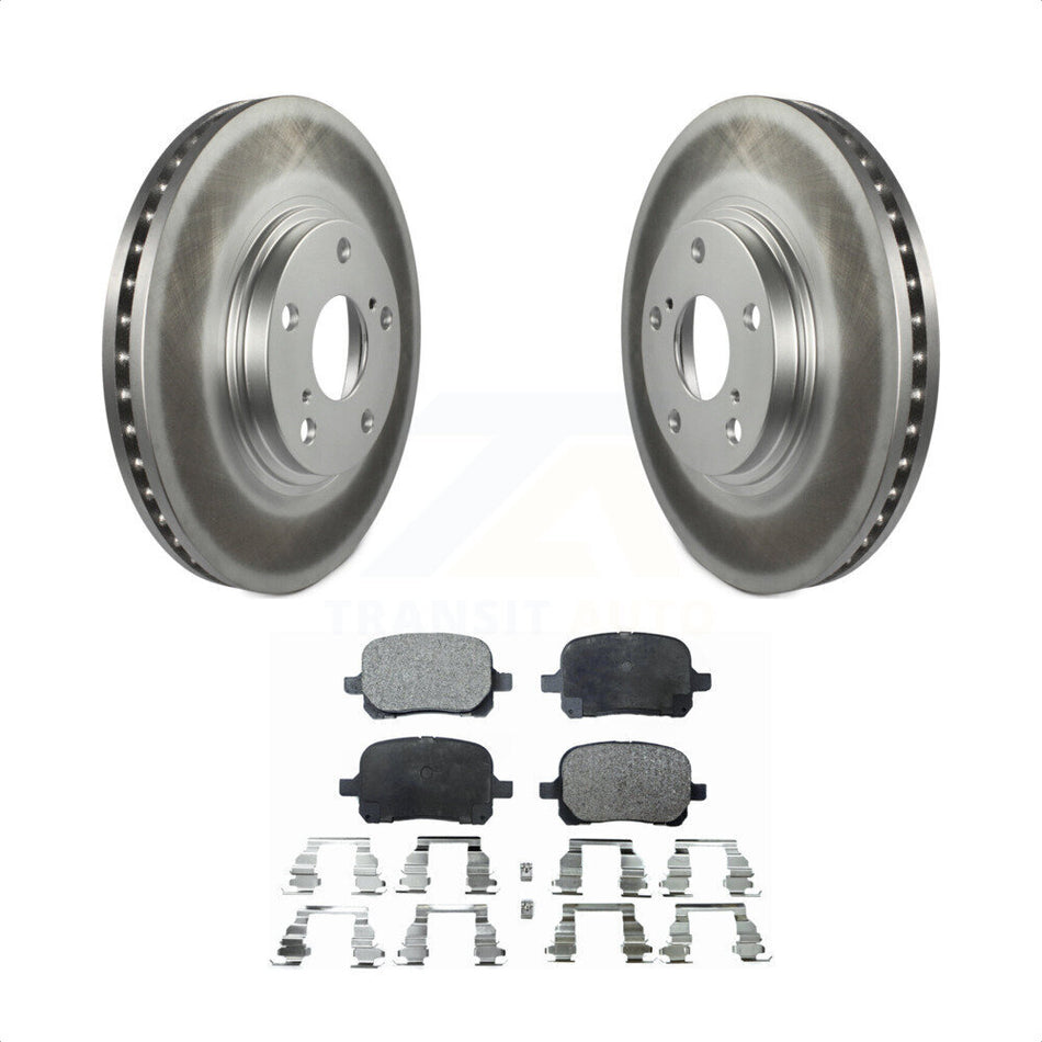 Front Coated Disc Brake Rotors And Semi-Metallic Pads Kit For 1999-2001 Lexus RX300 KGF-100228 by Transit Auto