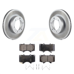 Front Coated Disc Brake Rotors And Semi-Metallic Pads Kit For Toyota Tundra Sequoia KGF-100231