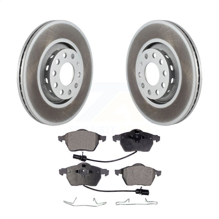 Front Coated Disc Brake Rotors And Semi-Metallic Pads Kit For Audi A4 Quattro A6 S4 S6 KGF-100235 by Transit Auto