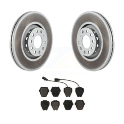 Front Coated Disc Brake Rotors And Semi-Metallic Pads Kit For 2000 Audi A8 Quattro With 323mm Diameter Rotor KGF-100237