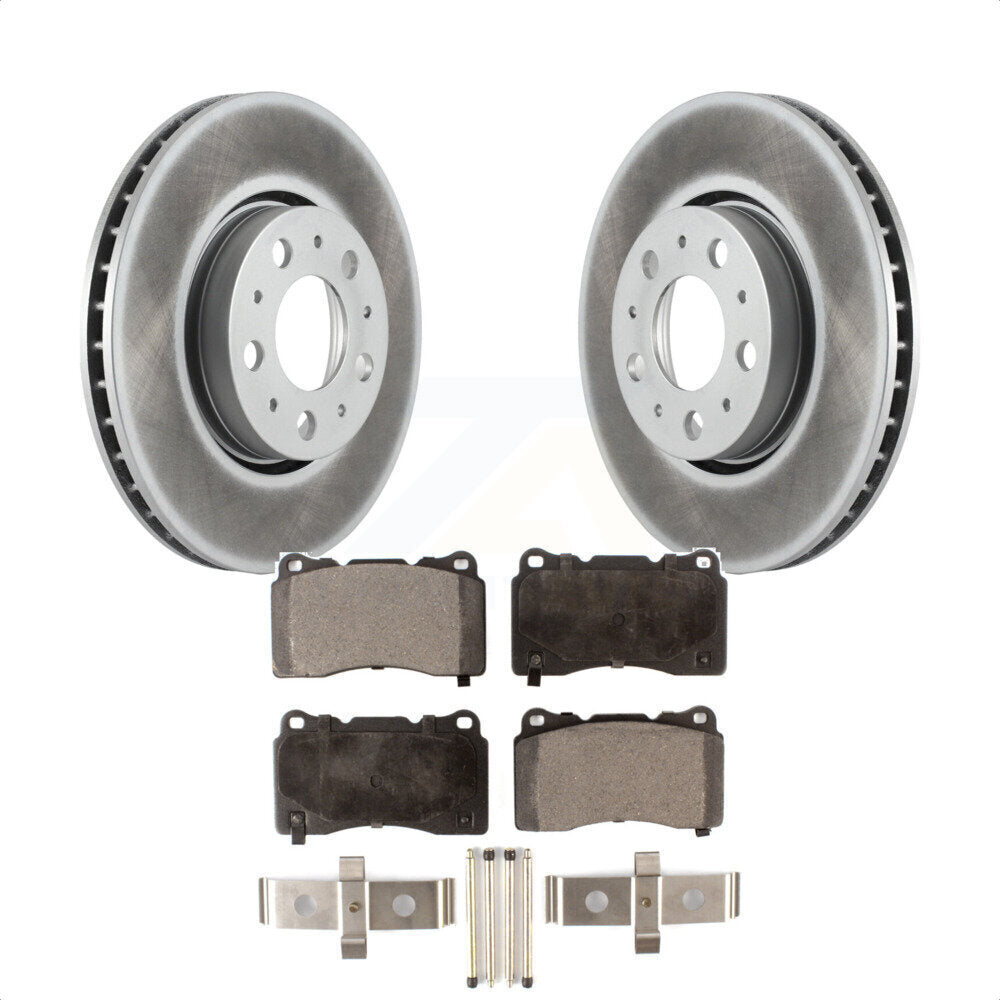 Front Coated Disc Brake Rotors And Semi-Metallic Pads Kit For 2005-2007 Volvo V70 R With 286mm Diameter Rotor KGF-100244 by Transit Auto