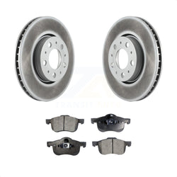 Front Coated Disc Brake Rotors And Semi-Metallic Pads Kit For Volvo S60 V70 XC70 S80 KGF-100245