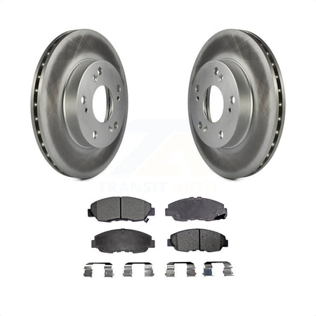 Front Coated Disc Brake Rotors And Semi-Metallic Pads Kit For Honda Civic KGF-100251 by Transit Auto