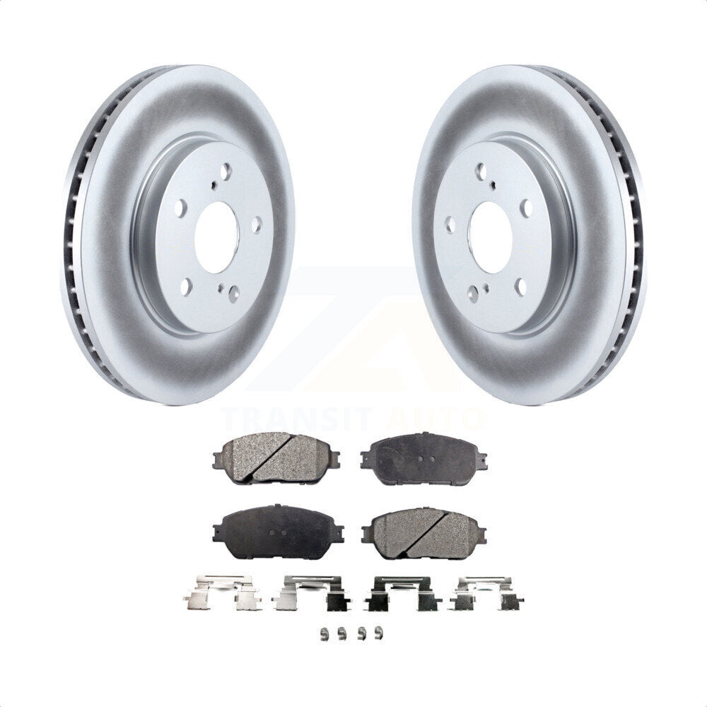 Front Coated Disc Brake Rotors And Semi-Metallic Pads Kit For Toyota Sienna Camry Avalon Solara Lexus ES300 KGF-100256 by Transit Auto