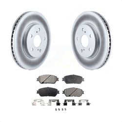Front Coated Disc Brake Rotors And Semi-Metallic Pads Kit For Toyota Sienna Camry Avalon Solara Lexus ES300 KGF-100256
