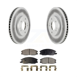 Front Coated Disc Brake Rotors And Semi-Metallic Pads Kit For 2001-2006 Hyundai Santa Fe With 294mm Diameter Rotor KGF-100265