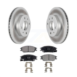 Front Coated Disc Brake Rotors And Semi-Metallic Pads Kit For 2000-2005 Hyundai Accent KGF-100283
