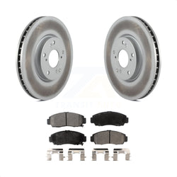 Front Coated Disc Brake Rotors And Semi-Metallic Pads Kit For 2004-2005 Acura TL Automatic transmission KGF-100284