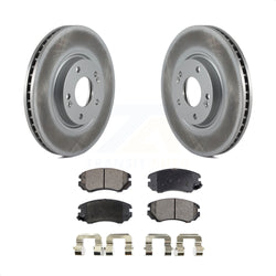 Front Coated Disc Brake Rotors And Semi-Metallic Pads Kit For Hyundai Azera Kia Amanti KGF-100290