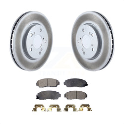 Front Coated Disc Brake Rotors And Semi-Metallic Pads Kit For 2005-2010 Honda Odyssey KGF-100293