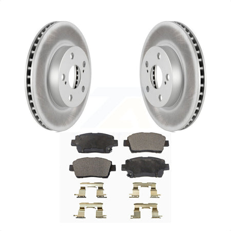 Front Coated Disc Brake Rotors And Semi-Metallic Pads Kit For 2004-2009 Toyota Prius KGF-100297 by Transit Auto