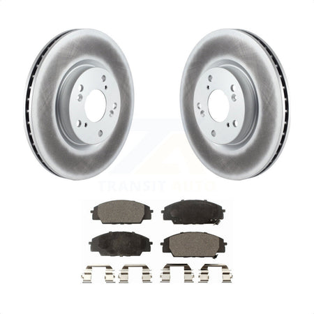 Front Coated Disc Brake Rotors And Semi-Metallic Pads Kit For Honda Civic Acura RSX CSX KGF-100298 by Transit Auto