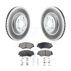 Front Coated Disc Brake Rotors And Semi-Metallic Pads Kit For Honda Civic CR-V Acura ILX KGF-100299