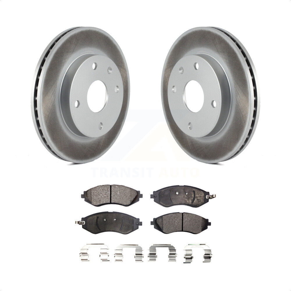 Front Coated Disc Brake Rotors And Semi-Metallic Pads Kit For Suzuki Forenza Reno Chevrolet Optra KGF-100306 by Transit Auto