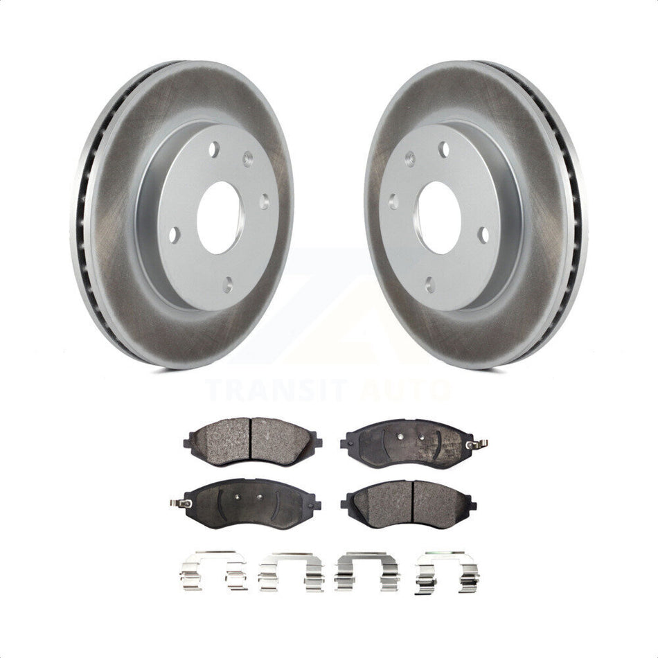 Front Coated Disc Brake Rotors And Semi-Metallic Pads Kit For Suzuki Forenza Reno Chevrolet Optra KGF-100306 by Transit Auto