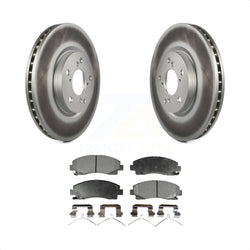 Front Coated Disc Brake Rotors And Semi-Metallic Pads Kit For 2006-2014 Honda Ridgeline KGF-100309
