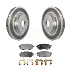 Front Coated Disc Brake Rotors And Semi-Metallic Pads Kit For Subaru Forester Outback Legacy KGF-100311