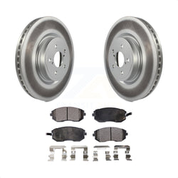 Front Coated Disc Brake Rotors And Semi-Metallic Pads Kit For Subaru Legacy KGF-100312