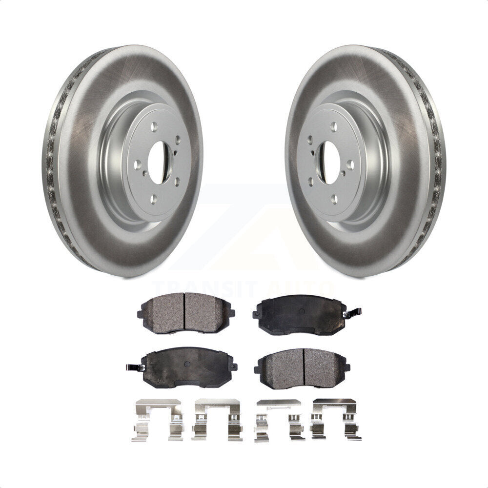 Front Coated Disc Brake Rotors And Semi-Metallic Pads Kit For Subaru Legacy KGF-100312 by Transit Auto