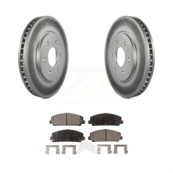 Front Coated Disc Brake Rotors And Semi-Metallic Pads Kit For Suzuki Equator KGF-100314