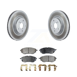 Front Coated Disc Brake Rotors And Semi-Metallic Pads Kit For Subaru Outback Legacy WRX Tribeca B9 KGF-100317
