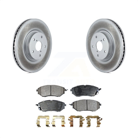 Front Coated Disc Brake Rotors And Semi-Metallic Pads Kit For Subaru Outback Legacy WRX Tribeca B9 KGF-100317 by Transit Auto