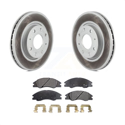 Front Coated Disc Brake Rotors And Semi-Metallic Pads Kit For Kia Spectra Spectra5 KGF-100322