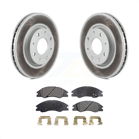 Front Coated Disc Brake Rotors And Semi-Metallic Pads Kit For Kia Spectra Spectra5 KGF-100322 by Transit Auto