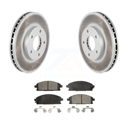 Front Coated Disc Brake Rotors And Semi-Metallic Pads Kit For 2004-2006 Nissan X-Trail KGF-100323