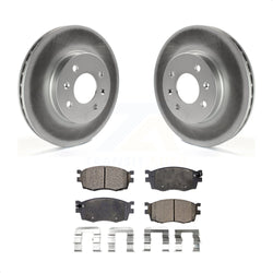 Front Coated Disc Brake Rotors And Semi-Metallic Pads Kit For Hyundai Accent Kia Rio Rio5 KGF-100329