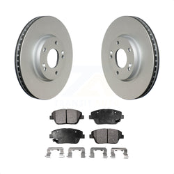 Front Coated Disc Brake Rotors And Semi-Metallic Pads Kit For Hyundai Sonata Kia Optima KGF-100337