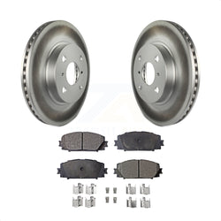 Front Coated Disc Brake Rotors And Semi-Metallic Pads Kit For Toyota Yaris Prius C Scion iQ KGF-100351