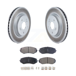 Front Coated Disc Brake Rotors And Semi-Metallic Pads Kit For 2006-2013 Suzuki Grand Vitara KGF-100358