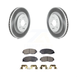 Front Coated Disc Brake Rotors And Semi-Metallic Pads Kit For Honda CR-V Acura RDX Accord Crosstour KGF-100359