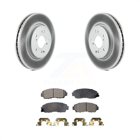 Front Coated Disc Brake Rotors And Semi-Metallic Pads Kit For Honda CR-V Acura RDX Accord Crosstour KGF-100359 by Transit Auto