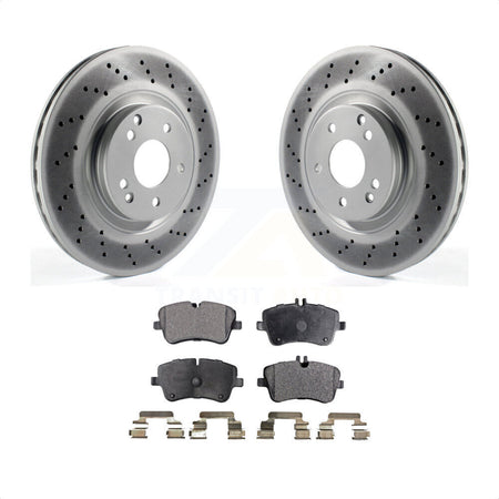 Front Coated Disc Brake Rotors And Semi-Metallic Pads Kit For Mercedes-Benz SLK280 C320 With Sport Package KGF-100363 by Transit Auto