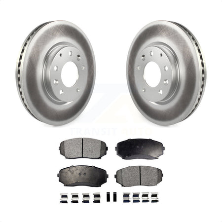 Front Coated Disc Brake Rotors And Semi-Metallic Pads Kit For Ford Edge Mazda CX-7 Lincoln MKX KGF-100364 by Transit Auto