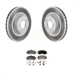 Front Coated Disc Brake Rotors And Semi-Metallic Pads Kit For Mercedes-Benz GLK350 GLK250 KGF-100369