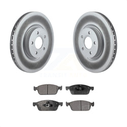 Front Coated Disc Brake Rotors And Semi-Metallic Pads Kit For Ford Escape Connect Lincoln MKC KGF-100372