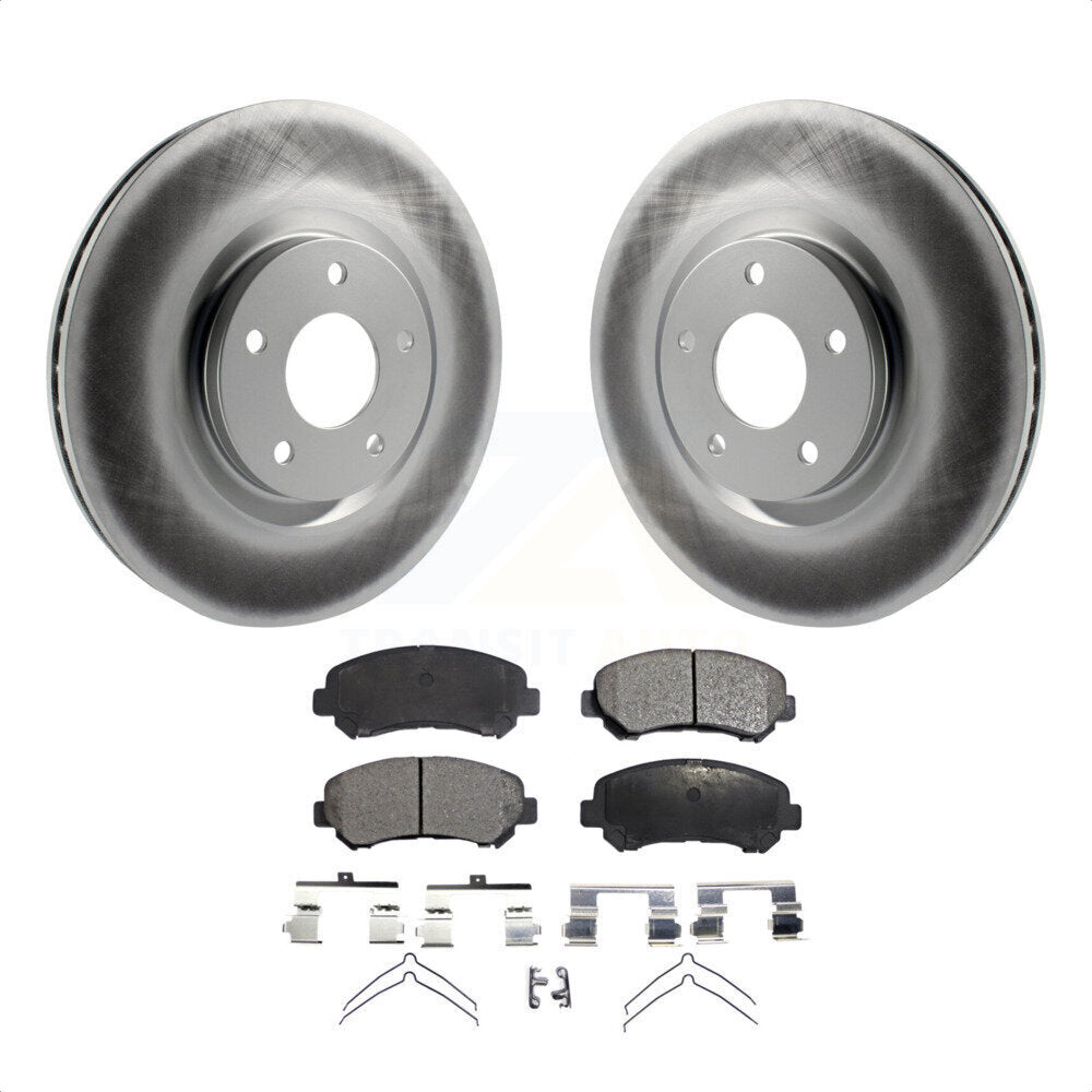 Front Coated Disc Brake Rotors And Semi-Metallic Pads Kit For Nissan Sentra Juke KGF-100395 by Transit Auto