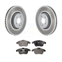 Front Coated Disc Brake Rotors And Semi-Metallic Pads Kit For 2008-2015 Land Rover LR2 KGF-100397
