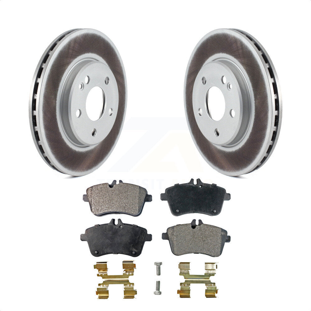 Front Coated Disc Brake Rotors And Semi-Metallic Pads Kit For 2006-2011 Mercedes-Benz B200 KGF-100407 by Transit Auto