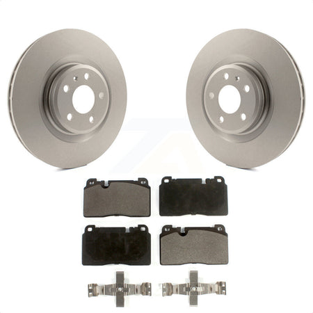 Front Coated Disc Brake Rotors And Semi-Metallic Pads Kit For Audi Q5 KGF-100412 by Transit Auto