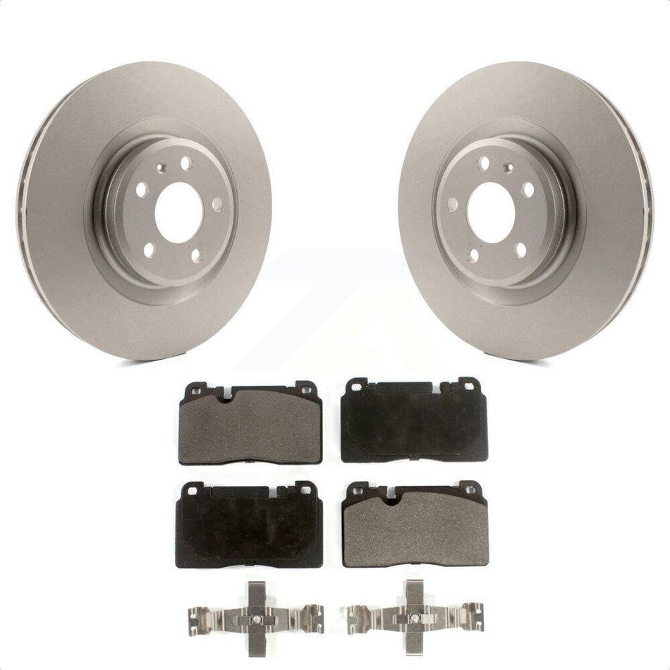 Front Coated Disc Brake Rotors And Semi-Metallic Pads Kit For Audi Q5 KGF-100412 by Transit Auto