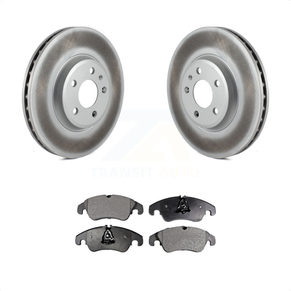 Front Coated Disc Brake Rotors And Semi-Metallic Pads Kit For Audi A4 Quattro Q5 A5 allroad KGF-100413 by Transit Auto